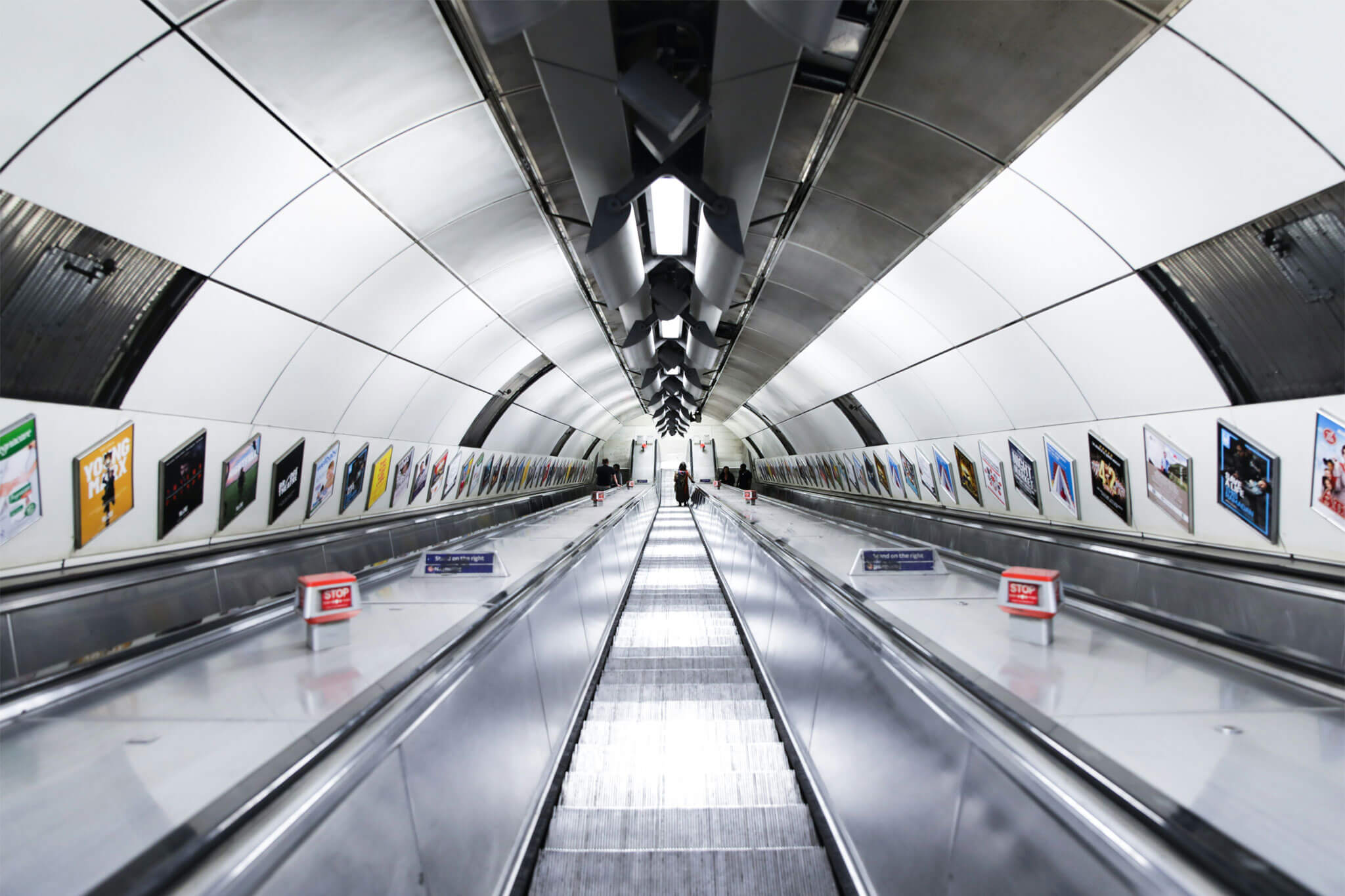 Underground Tube escalator - London, UK